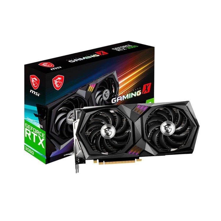 خرید کارت گرافیک مدل MSI GeForce RTX 3060 GAMING X 12G - آرون کامپیوتر