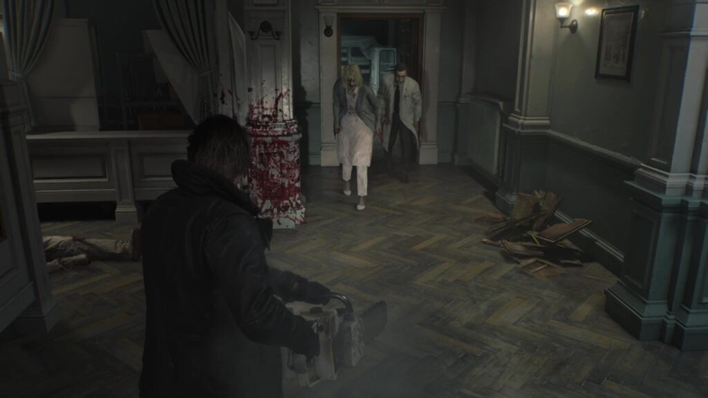 صحنه ای از نبرد در Resident Evil Requiem