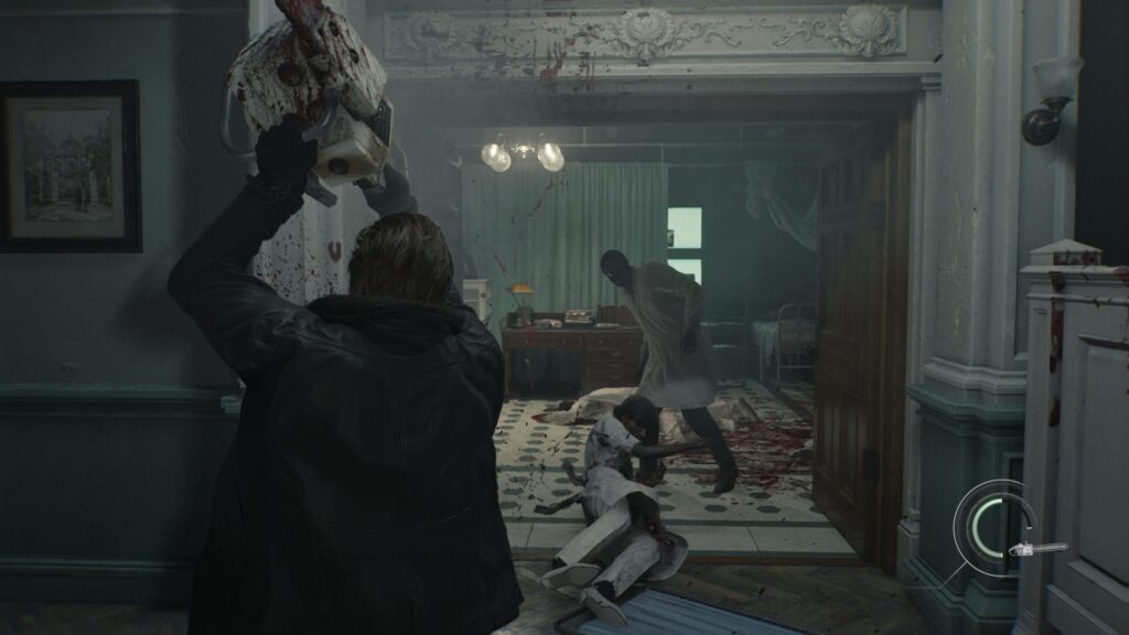 حمله بازیکن با اره برقی در Resident Evil Requiem